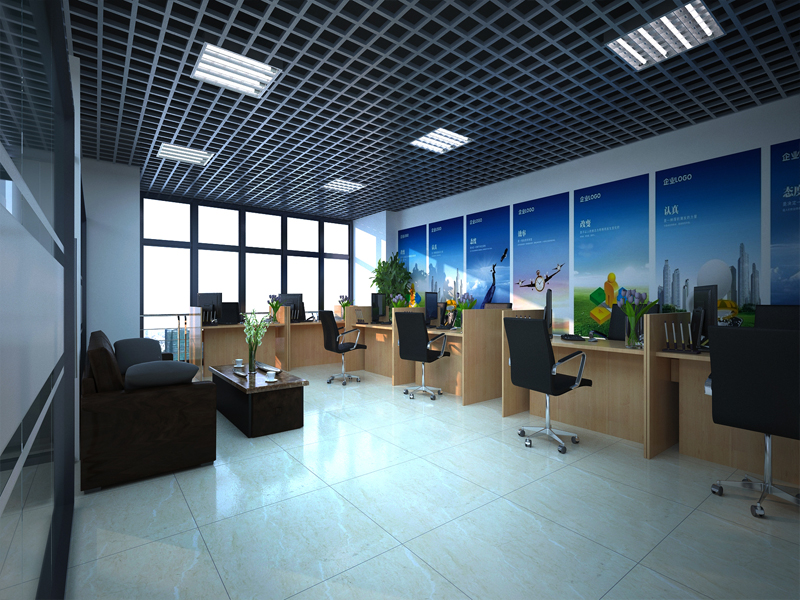 合肥蔚藍商務(wù)港廣發(fā)青蚨辦公裝修工程